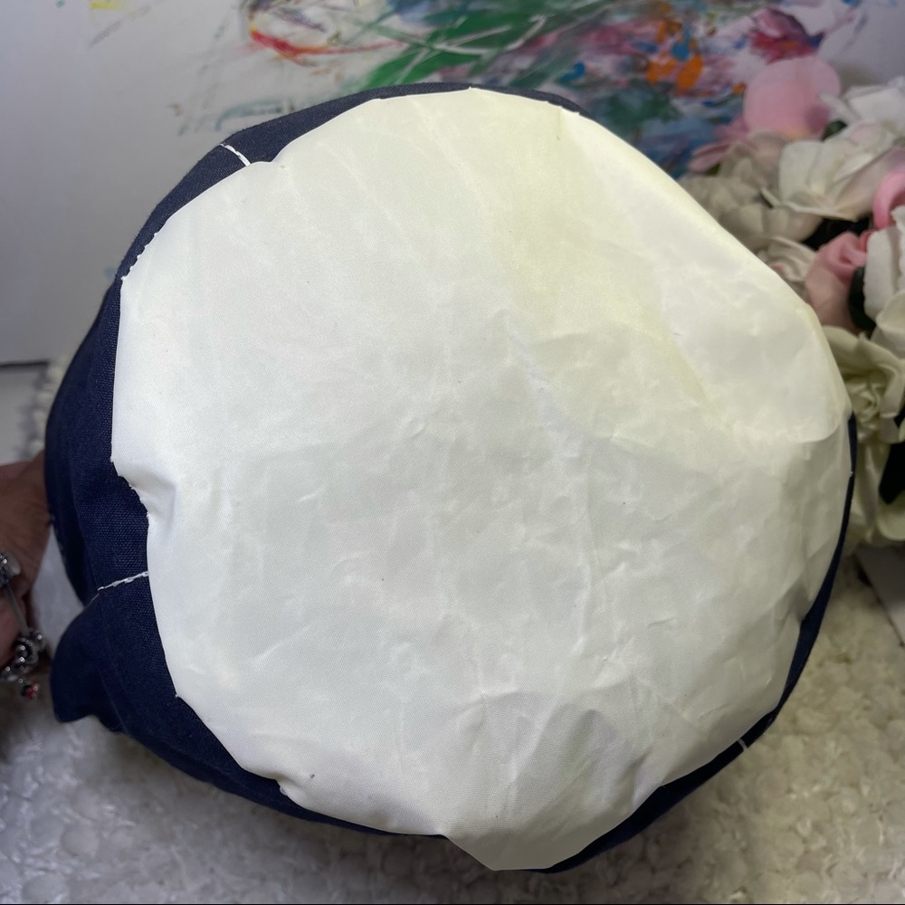 Sea Bags Navy and White Rope-Handle Canvas Tote - Picture 8 of 15